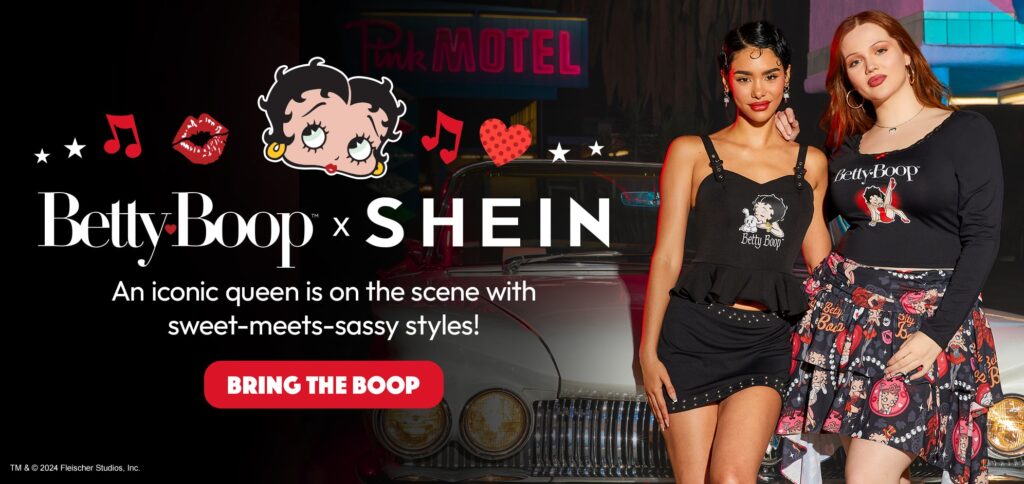 Two women dressed in Betty Boop themed outfits