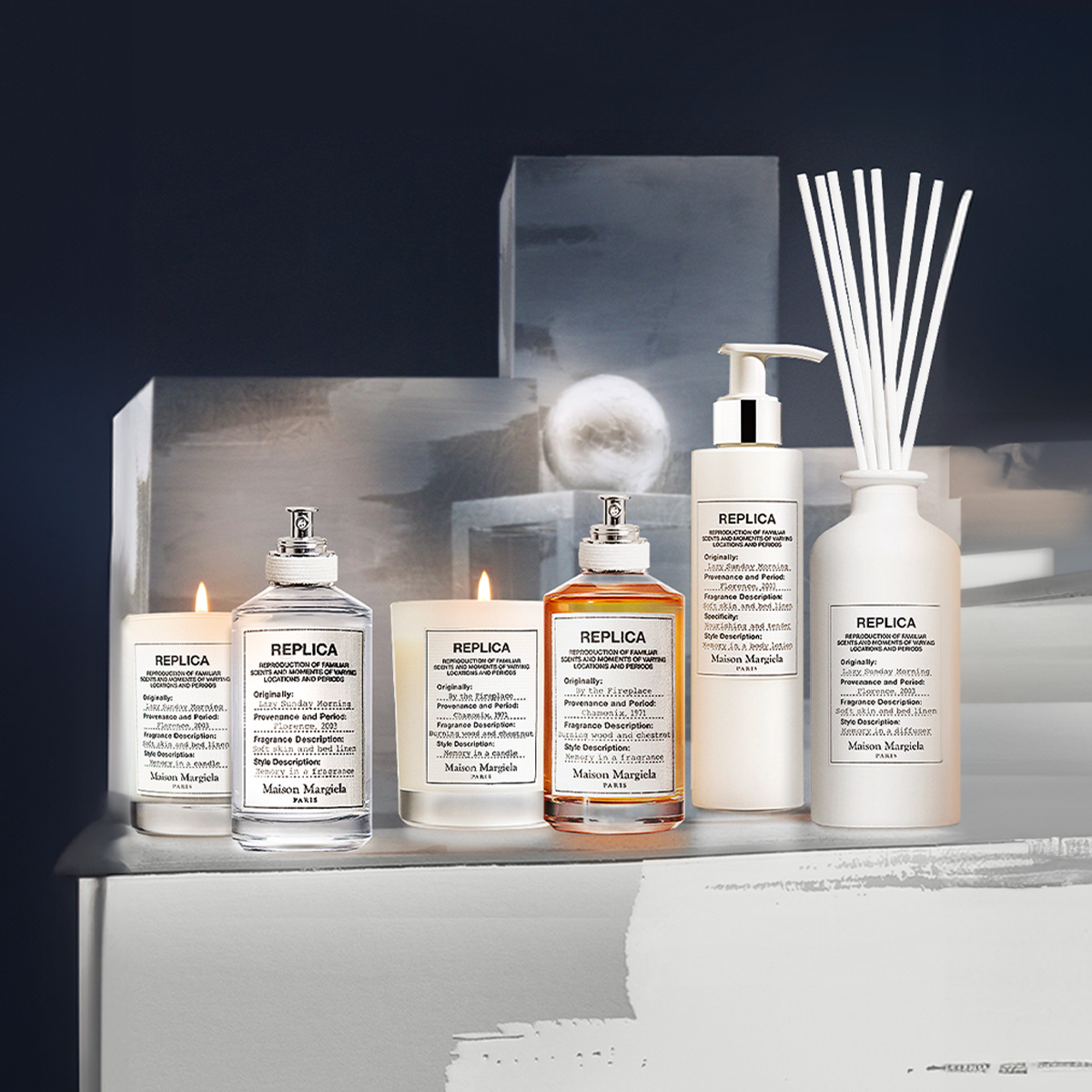 Collection of Replica scented candles and diffusers