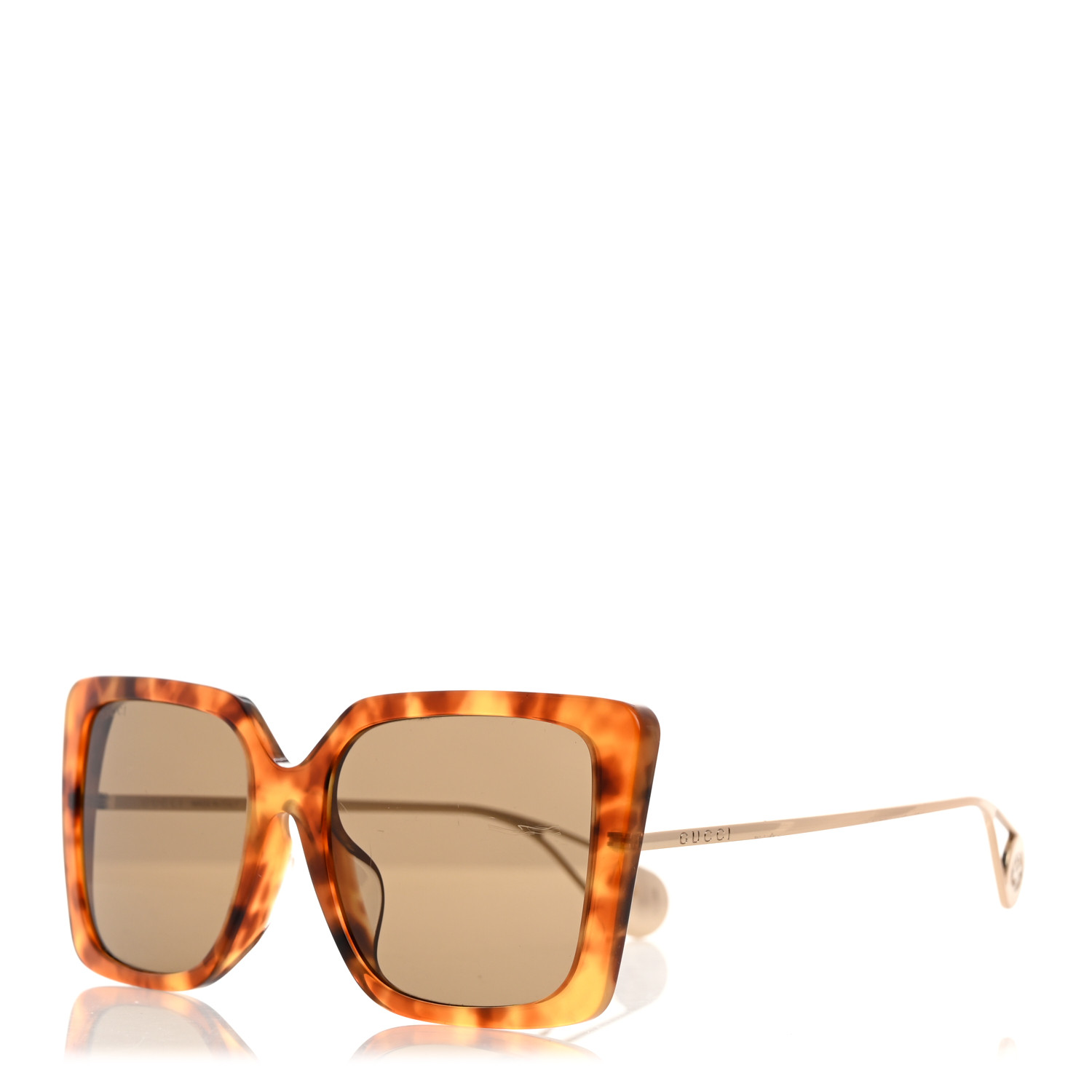 Tortoiseshell oversized square frame sunglasses