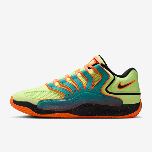 Neon green and orange Nike sports shoe
